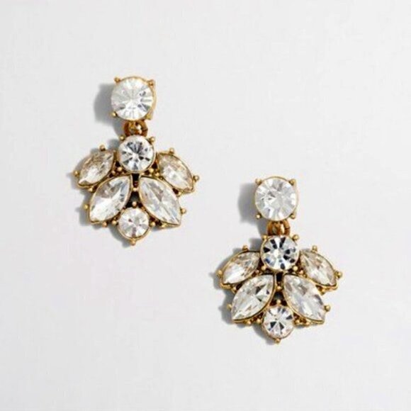 Clear Crystal Rhinestone Stud Earrings - Picture 1 of 2